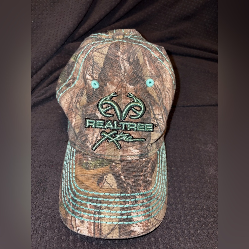 Realtree Women’s Hat Camo with Blue Sparkly Logo